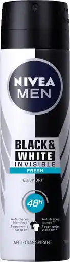 Bol.com Nivea Men - Deodorant - Spray - Black & White Invisible Fresh - 150ml aanbieding
