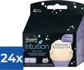 Bol.com Wilkinson Scheermesjes Wilkinson Intuition Mesjes Dry Skin - 3 mesjes - Voordeelverpakking 24 stuks aanbieding