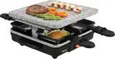 Bol.com Tristar Gourmetset - RA-2745 - 600W - Bakplaat 4 personen - Steengrill, Incl 4 pannetjes - PFAS-Vrij aanbieding