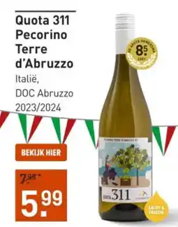 Gall & Gall Quota 311 Pecorino Terre d'Abruzzo aanbieding