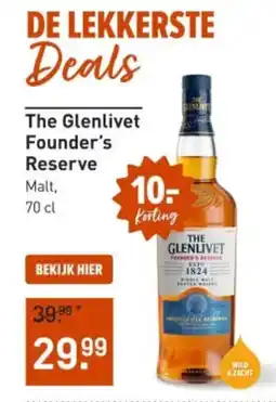Gall & Gall The Glenlivet Founder's Reserve aanbieding