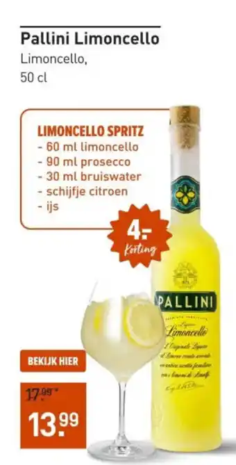 Gall & Gall Pallini Limoncello aanbieding
