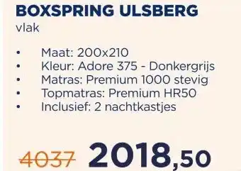 TotaalBED BOXSPRING ULSBERG aanbieding