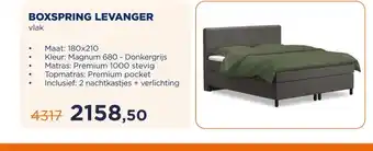 TotaalBED BOXSPRING LEVANGER aanbieding