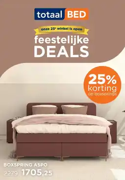 TotaalBED Boxspring Aspo vlak aanbieding