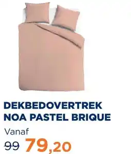 TotaalBED Dekbedovertrek Noa Pastel Brique | 200 x 200/220 cm aanbieding