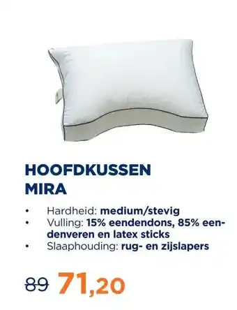 TotaalBED Hoofdkussen Mira | dons & latex aanbieding