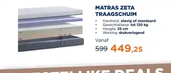TotaalBED Matras Zeta | traagschuim toplaag aanbieding