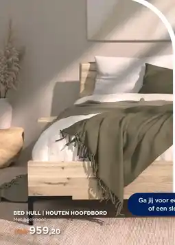 TotaalBED Bed Hull | houten hoofdbord | 140 x 200 cm | Hoekpoten aanbieding