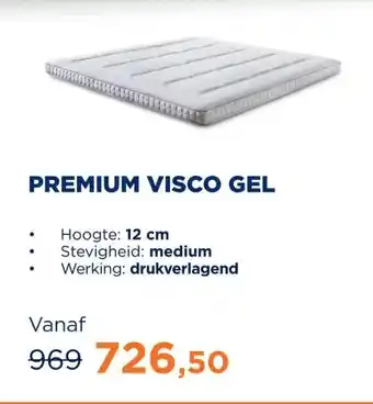 TotaalBED Topmatras Premium visco gel | 140 x 200 cm aanbieding