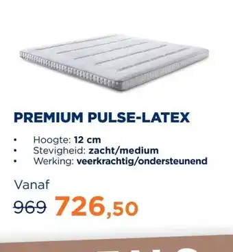 TotaalBED Topmatras Premium pulse-latex | 140 x 200 cm aanbieding