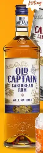 Gall & Gall Old Captain Bruine Rum 100CL aanbieding