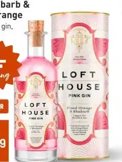 Gall & Gall Loft House Pink Gin Rhubarb & Bloodorange 70CL aanbieding