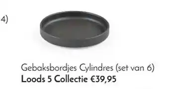 Loods 5 Gebaksbordjes Cylindres (Set Van 6) Loods 5 Collectie aanbieding