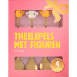 Jumbo Theelepels met Figuren 4 Stuks aanbieding