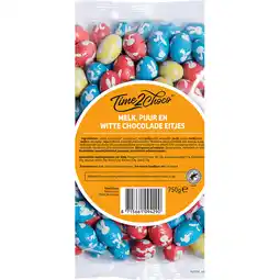 Jumbo Time2Choco Melk, Puur en Witte Chocolade Eitjes 750 g aanbieding