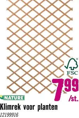 Hornbach NATURE Klimrek hout antraciet 50 x 150 cm aanbieding