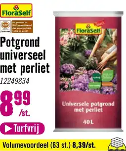 Hornbach FLORASELF Potgrond universeel met perliet turfvrij RHP 40 liter aanbieding