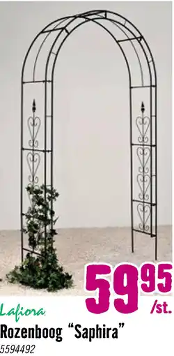 Hornbach LAFIORA Rozenboog Saphira metaal zwart 130 x 38 x 240 cm aanbieding