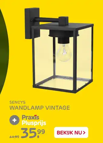 Praxis Tuincentrum Sencys wandlamp vintage aanbieding