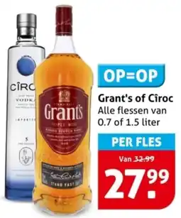 Hoogvliet Grant's of Ciroc aanbieding
