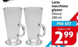 Hoogvliet Latte macchiato glazen aanbieding