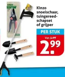 Hoogvliet Kinzo Snoeischaar, Tuingereedschap Set of Grijper aanbieding