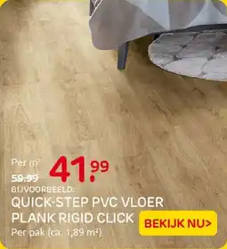 Praxis Quick-Step PVC Vloer Plank Rigid Click aanbieding