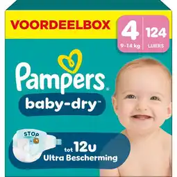 Etos Pampers Baby Dry Voordeelbox Luiers Maat 4 9-14 KG 124 stuks aanbieding
