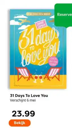 The Read Shop 31 Days To Love You aanbieding