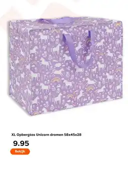 The Read Shop XL Opbergtas Unicorn dromen 58x45x28 aanbieding