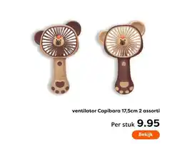 The Read Shop ventilator Capibara 17,5cm 2 assorti aanbieding