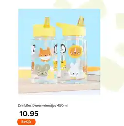 The Read Shop Drinkfles Dierenvriendjes aanbieding