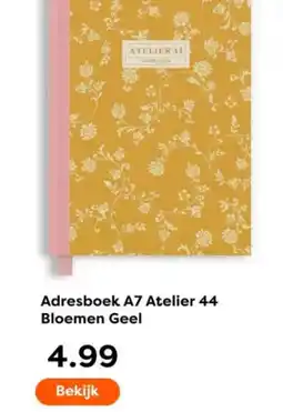 The Read Shop Adresboek A7 Atelier 44 Bloemen Geel aanbieding