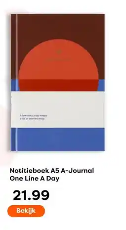 The Read Shop Notitieboek A5 A-Journal One Line A Day aanbieding