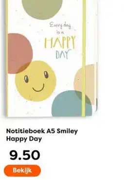 The Read Shop Notitieboek A5 Smiley Happy Day aanbieding