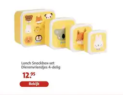 Bruna Lunch Snackbox-set Dierenvriendjes 4-delig aanbieding