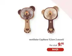 Bruna Ventilator capibara 17,5cm 2 assorti aanbieding