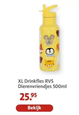 Bruna XL Drinkfles RVS Dierenvriendjes aanbieding