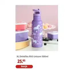 Bruna XL Drinkfles RVS Unicorn aanbieding