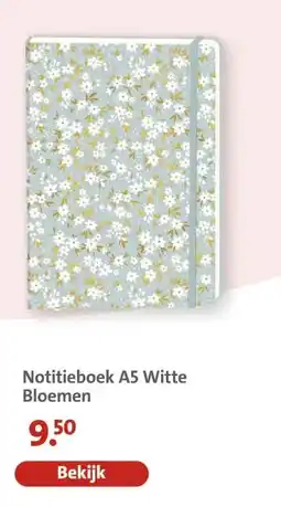 Bruna Notitieboek A5 Witte Bloemen aanbieding