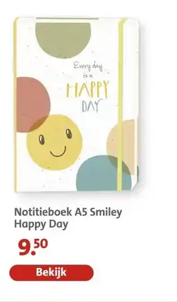 Bruna Notitieboek A5 Smiley Happy Day aanbieding