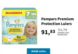 Plein.nl Pampers Premium Protection Luiers aanbieding