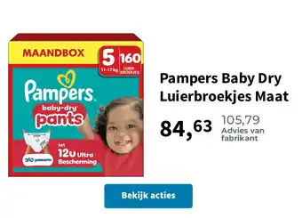 Plein.nl Pampers Baby Dry Luierbroekjes Maat aanbieding