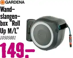 Hornbach GARDENA Slanghaspel muur rollup M/L incl. 25 m tuinslang en classic broes aanbieding