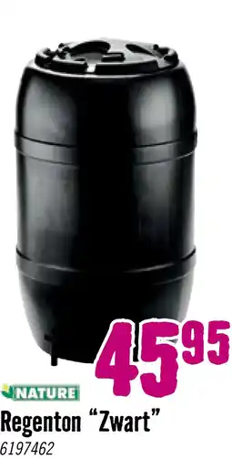 Hornbach NATURE Regenton 120 L zwart Ø 50 H 81 cm aanbieding