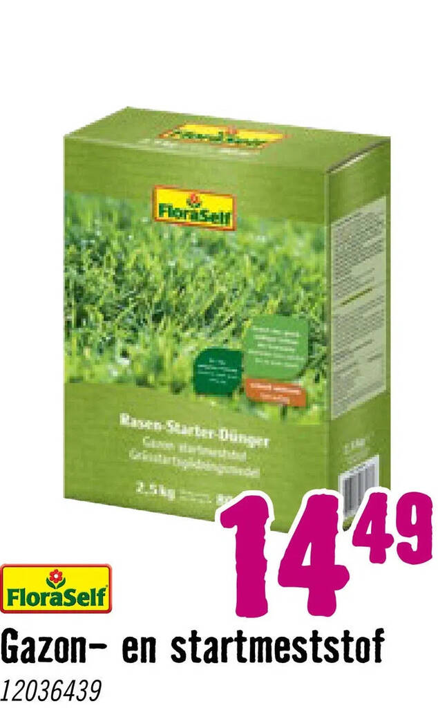 FLORASELF Gazon- en startmeststof 2,5 kg aanbieding bij Hornbach