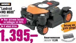 Hornbach WORX Accu Robotmaaier Landroid Vision AWD M600 600 m² incl. accu en laadstation **gratis garage** aanbieding