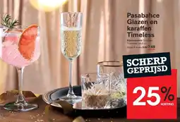 Sligro Pasabahce Glazen en karaffen Timeless aanbieding