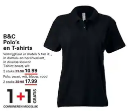 Sligro B&C Polo's en T-shirts aanbieding